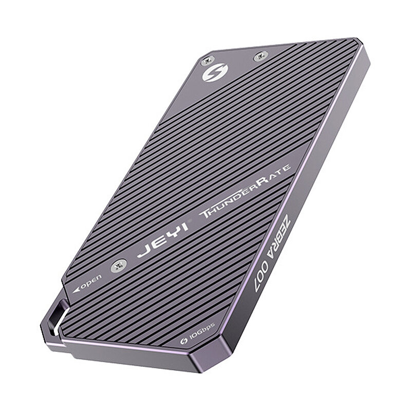 JEYI 007 Dual Protocol SSD Enclosure M.2 NVME/SATA 10Gbps Portable Hard Drive Enclosure for 2280 Hard Drive