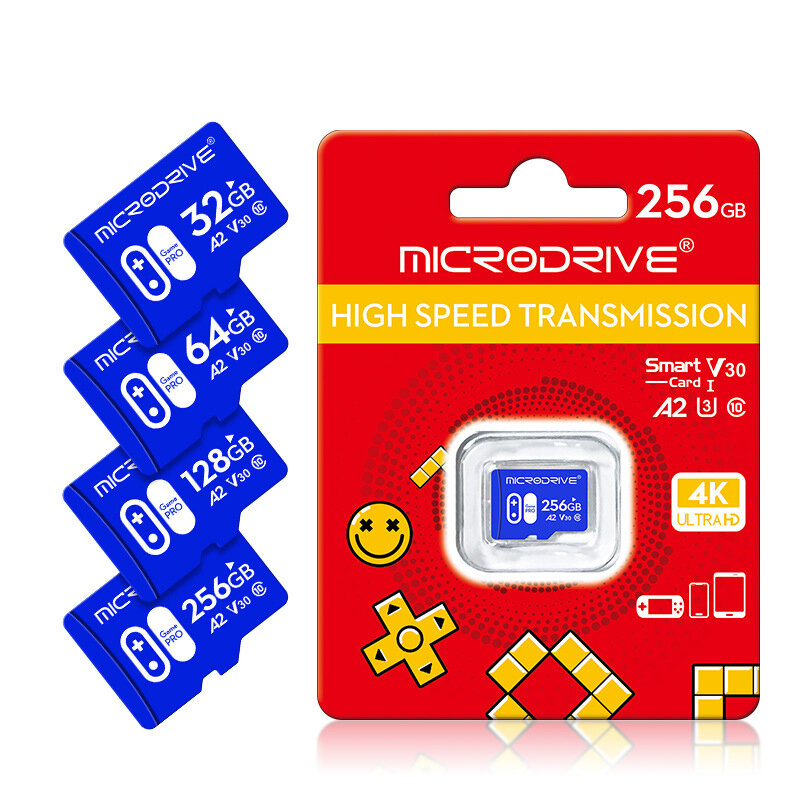 Microdrive Class 10 High Speed TF Memory Card 32G 64G 128G 256G Micro SD Card Flash Card Smart Card for Camera Drone TV Driving