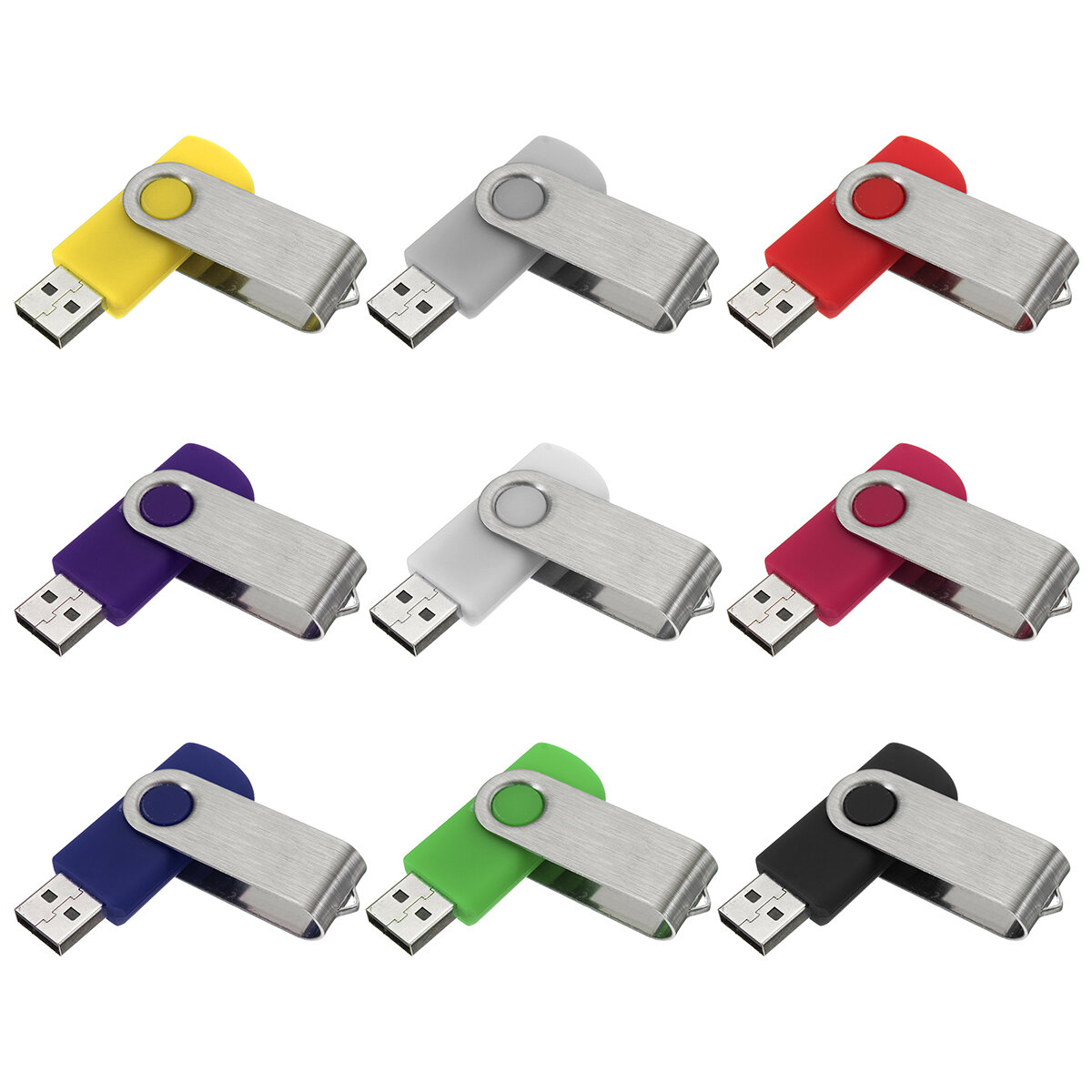 USB 2.0 64MB USB 2.0 Flash Drive Colorful Pendrive 360° Rotation Thumb Drive