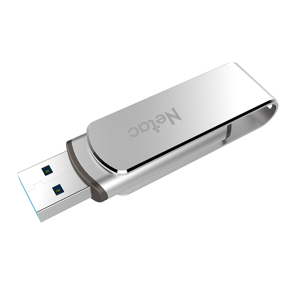 Netac USB 3.0 Flash Drive 360° Rotation Aluminum Alloy USB Disk 32G 64G 128G 256G Portable Thumb Drive for Computer Laptop U