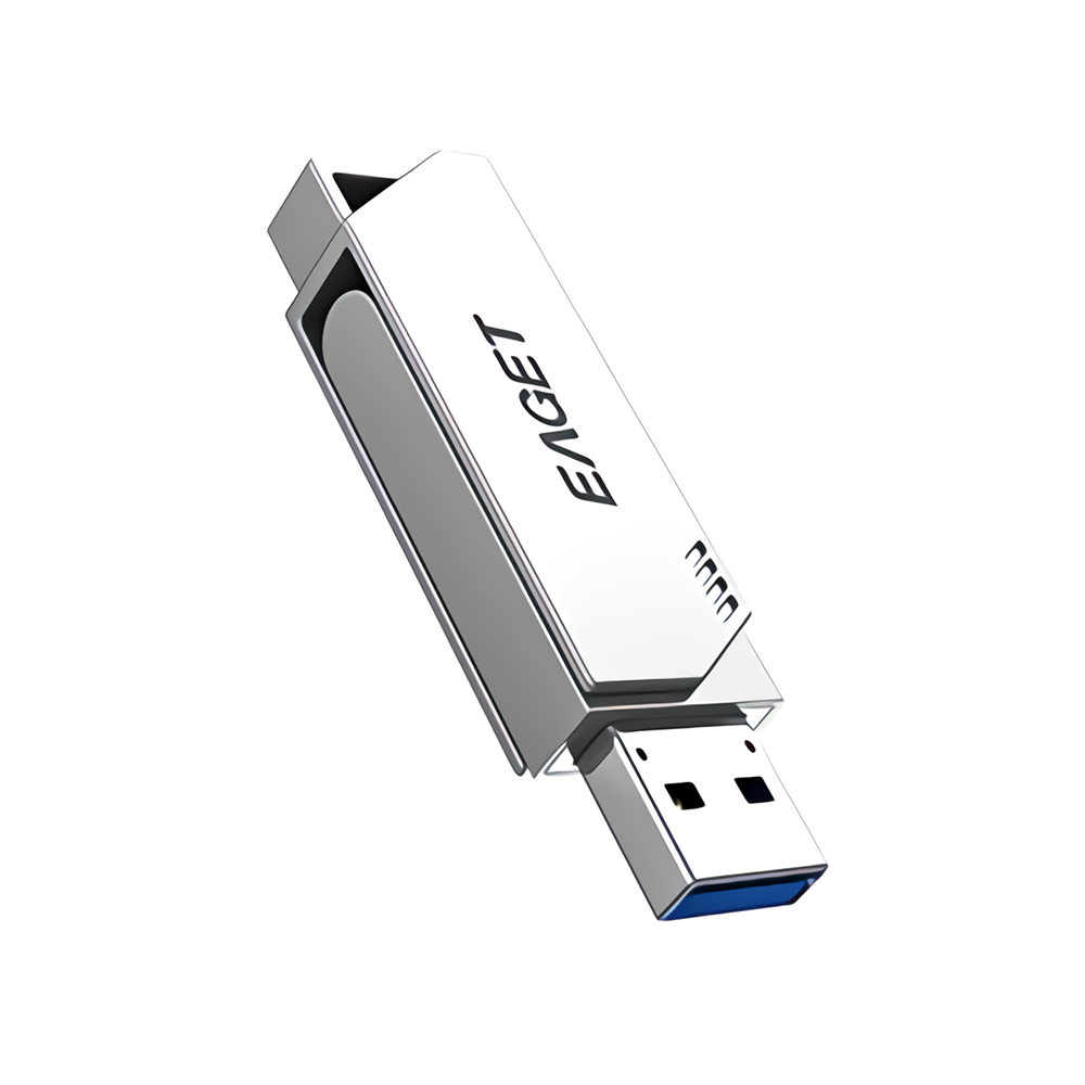 Eaget F20 USB3.0 Flash Drive Zinc Alloy 360° Rotation Pendrive Flash Memory Disk 32G 64G 128G 256G Thumb Drive