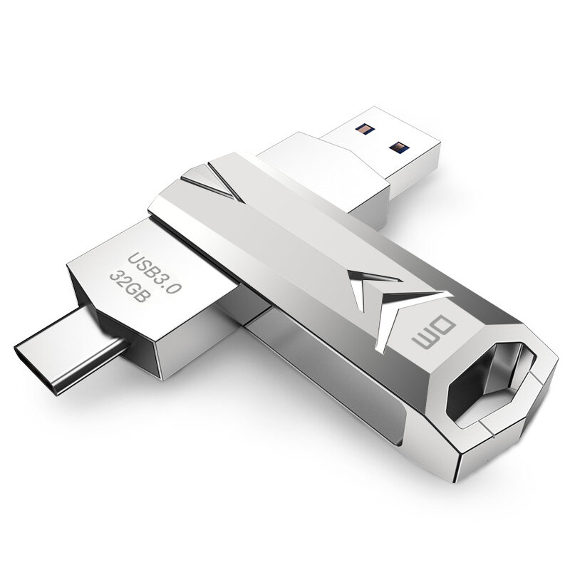 DM PD098 USB3.0&Type-C Flash Drive High-speed Pendrive 64GB/128GB/256GB/512GB Dual Metal Interface Memory USB Stick