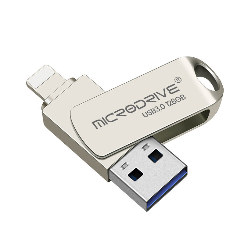 Microdrive 128GB USB Flash Drive USB3.0 Dual Interface High Speed Pendrive Mini Portable Memory U Disk for Phone TV Laptop