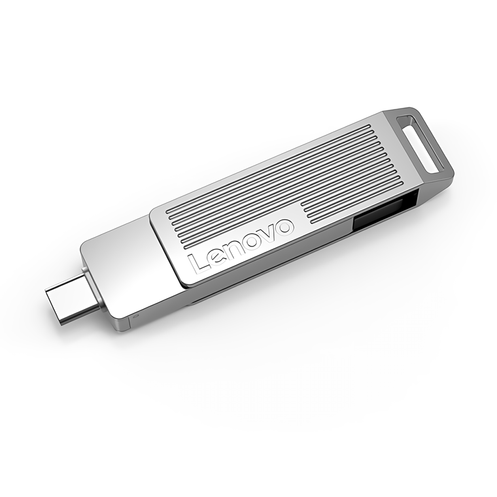 Lenovo SX5 Pro 128GB Type-C & USB3.2 Solid State Flash Drive Dual Interface 360° Rotation Zinc Alloy USB Disk Portable Thumb