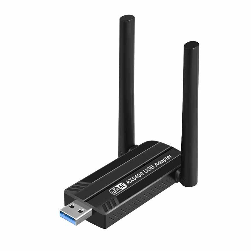 AX3008 5400Mbps WiFi6E Network Card USB3.0 WiFi Adapter Tri-Band 2.4G 5G 6G Wifi Receiver Dongle for Windows 10 11 Driver Free