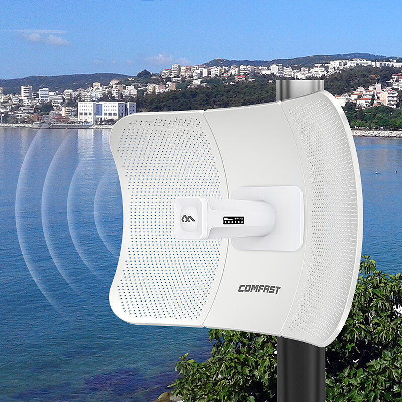 COMFAST CF-E319A V2 25KM 900Mbps 5.8G Outdoor Long Range Wireless AP Bridge WiFi CPE Access Point 26dBi Antenna Wi-Fi Nanostatio