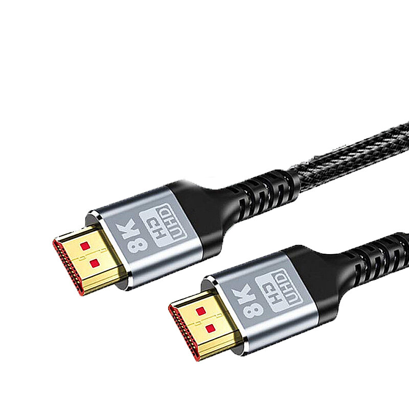 8K HDMI-compatible Cable 2.1 48Gbps High Speed 2.1 HD Video Cable Braided Cord 1M/2M/3M/5M for PS3/4 TV Laptop Monitor Projector