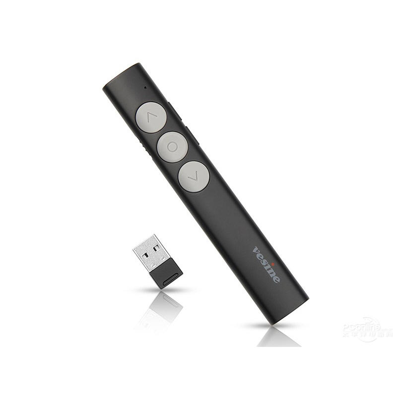 Vesine V9 Rechargeable Wireless Presenter Red Laser Flip Pen PPT Laser Page Pen Clicker Presentation Pen USB Remote Control Touc