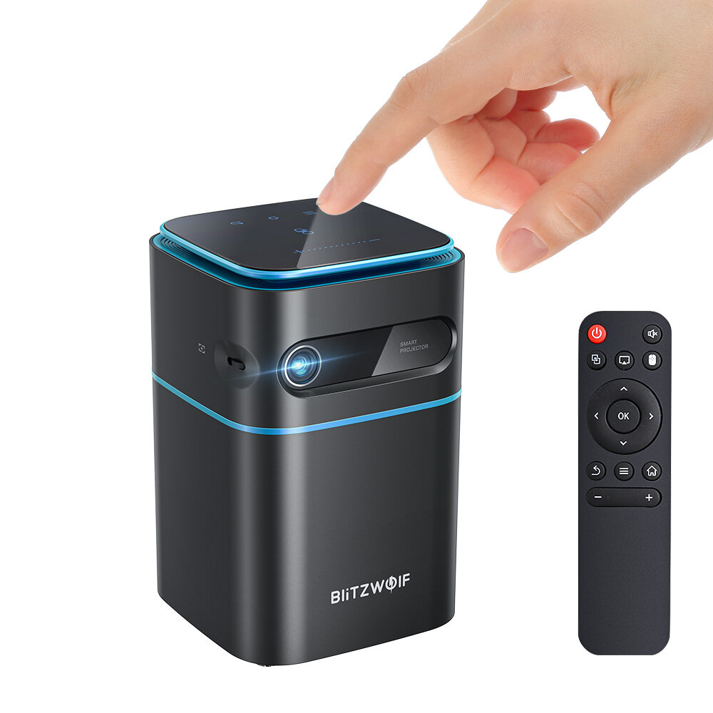 BlitzWolf®BW-VT2 DLP Mini WIFI Projector Android 9.0 bluetooth V4.2 Speaker Netflix YouTube 2.4G / 5G WIFI Wireless Projecti