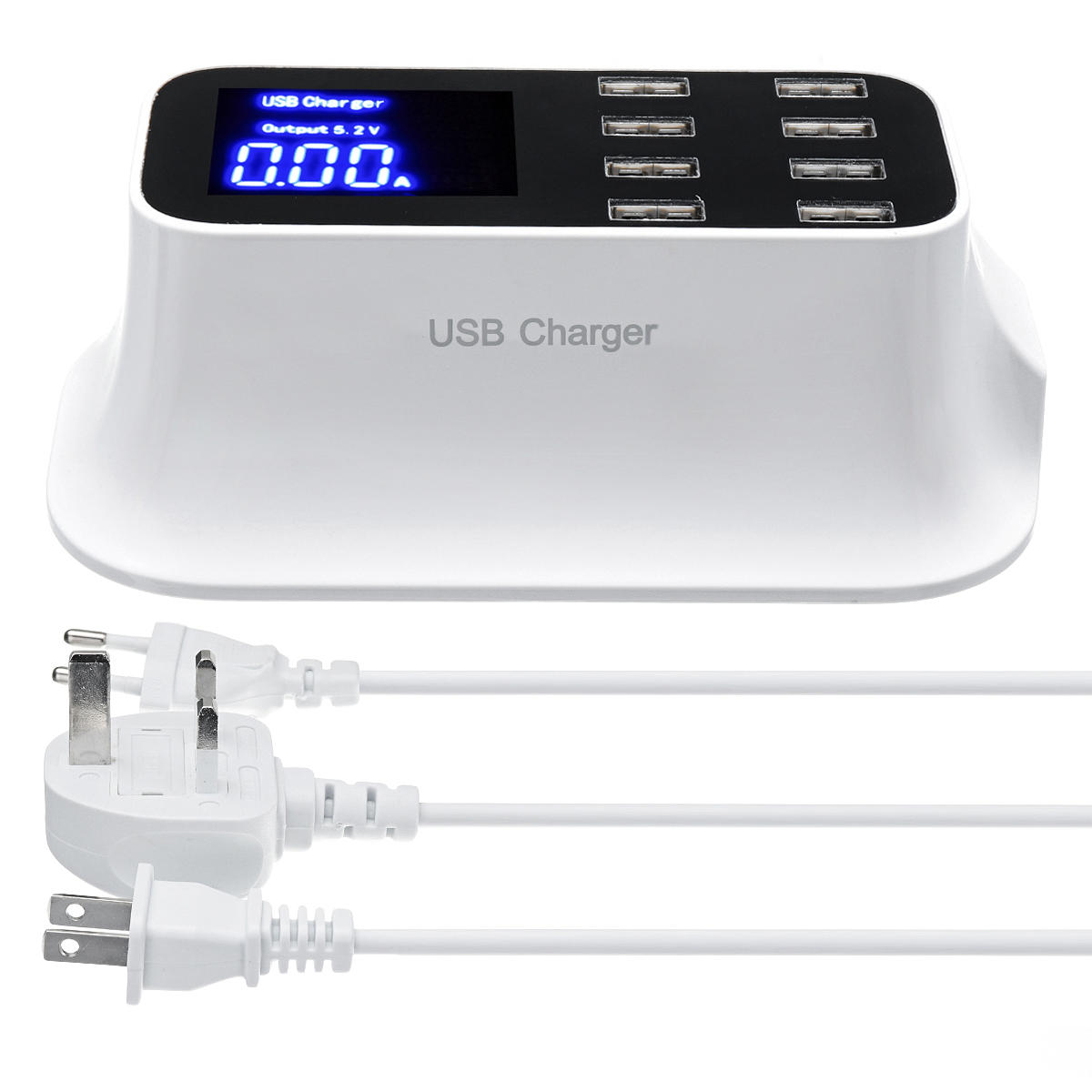 8A 8 Ports USB Fast Charging Smart Battery Charger HUB For Phone COD