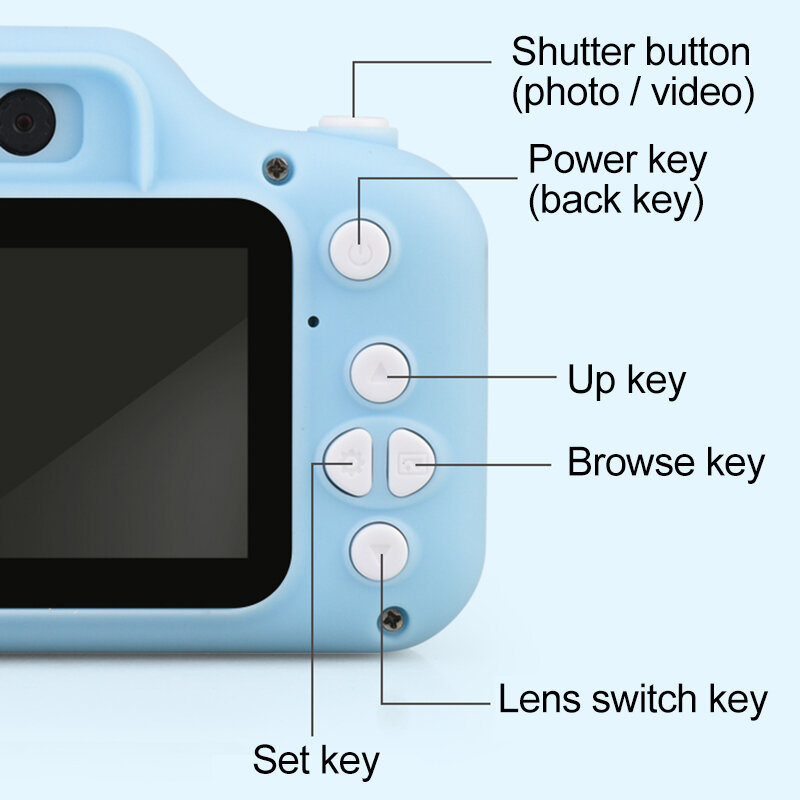 8M 1080P 4X Zoom Mini Digital Camera 2 inch Screen support 32GB TF Card for Kids Baby Cute Camcorder Video Chil