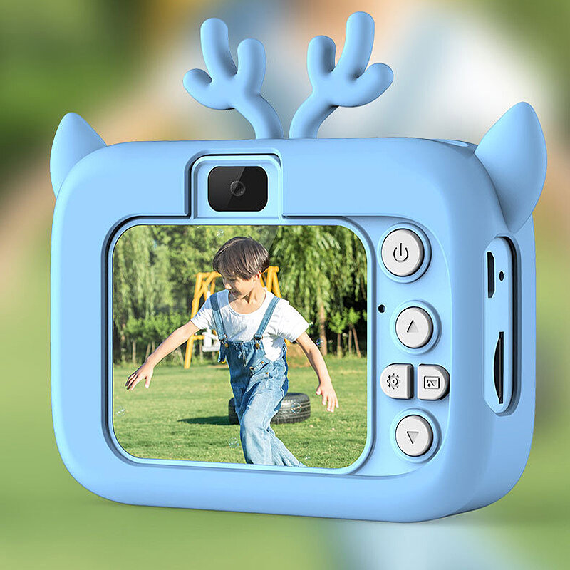 X12 Mini Cartoon Camera 2 inch HD Screen Educational Children Toys Portable Video Camera Digital Camera SLR Camera Camera for Ki