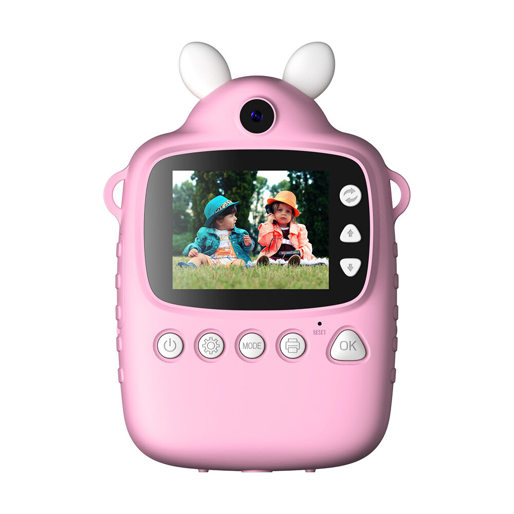 P1 Children Instant Camera 1080P HD 2.4-inch Screen Instant Printing Camcorder with MP3 for Polaroid Mini Digital Cam