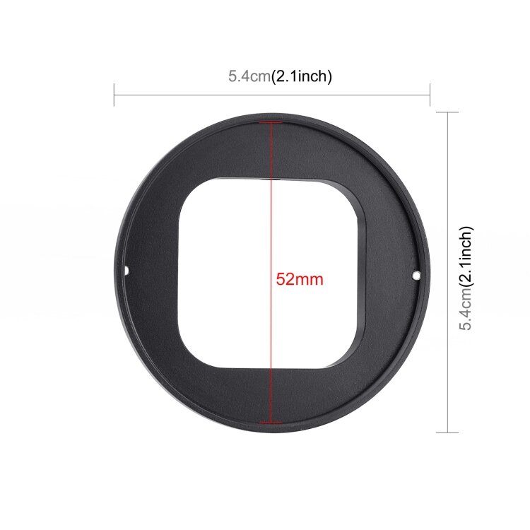 PULUZ PU528 52mm UV Lens Filter Adapter Ring for GoPro HERO9 Black Sports Camera Acccessories