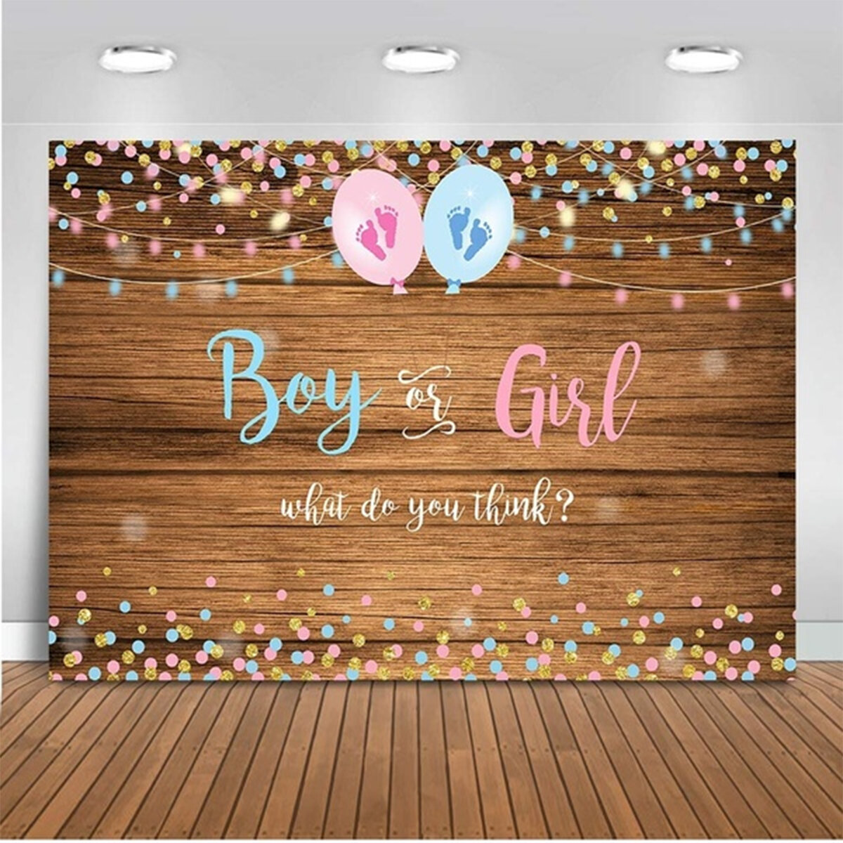 150x100CM 210x150CM 250x180CM Spray Painted Vinyl Boy Girl Gender Reveal Photography Backdrop Party Background Decoration