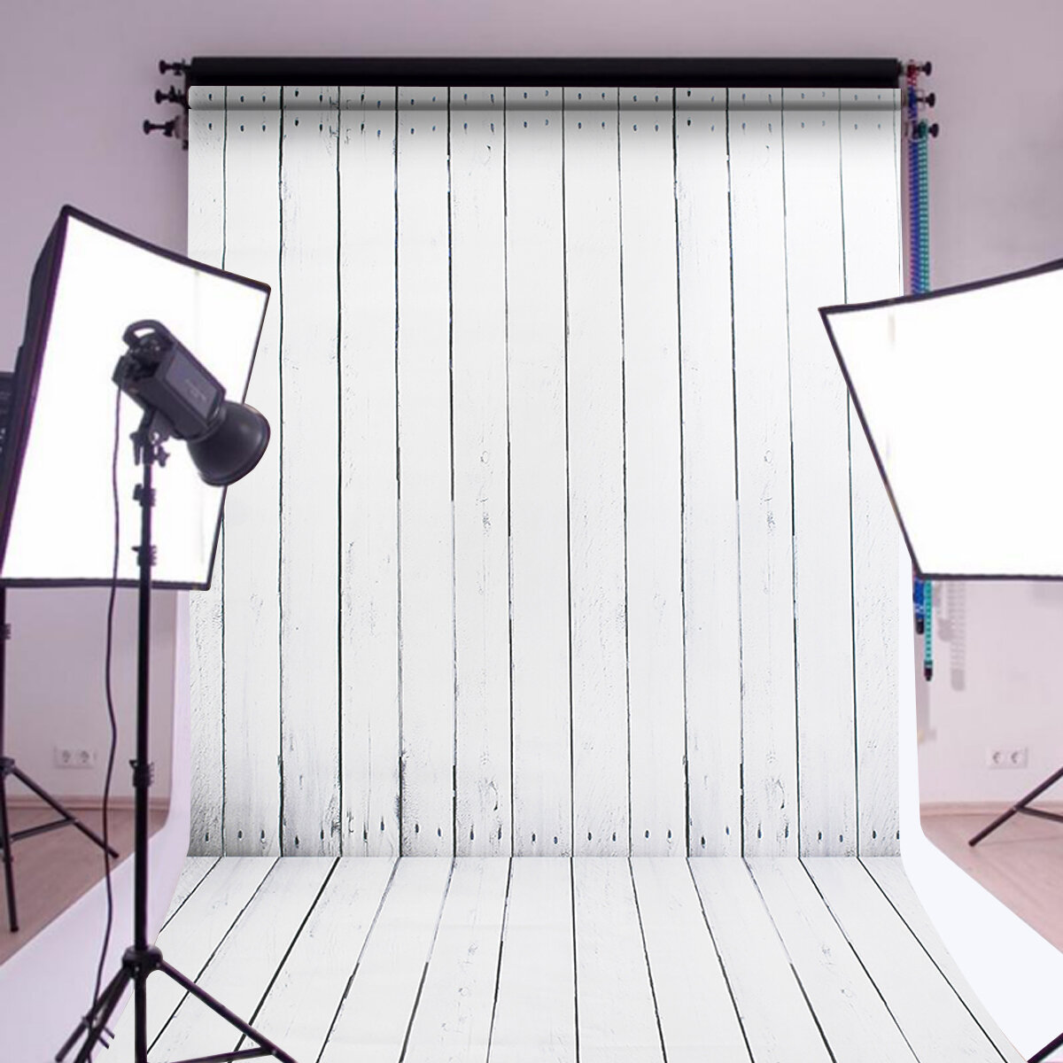 MOHOO 1.5*2.1m White Wood Photography Backdrops Retro Wooden Background Photography Photo Props