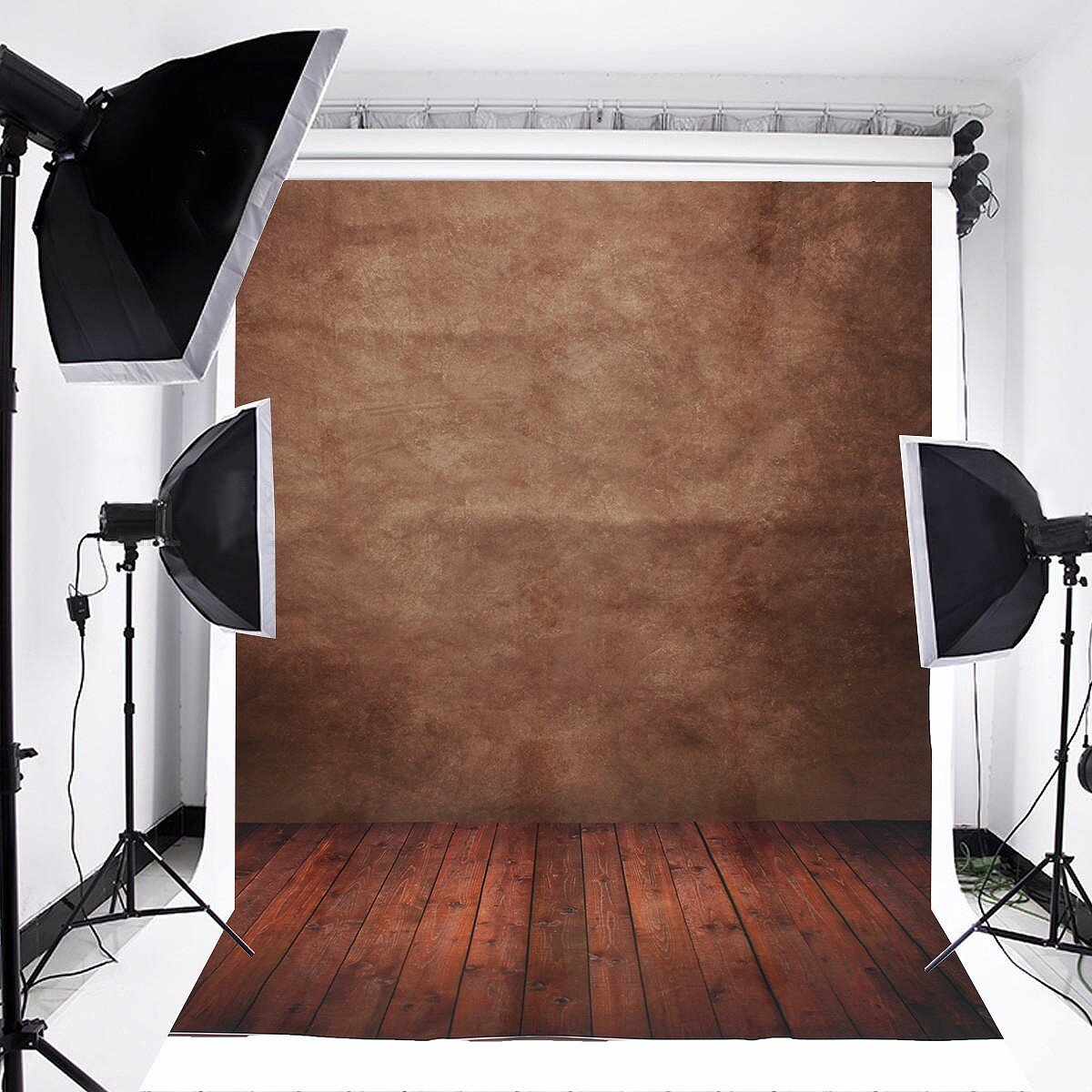 MOHOO 1.5*2.1m Wall Floor Silk Backdrop Retro Vintage Background Photo Props Photography Back Cloth