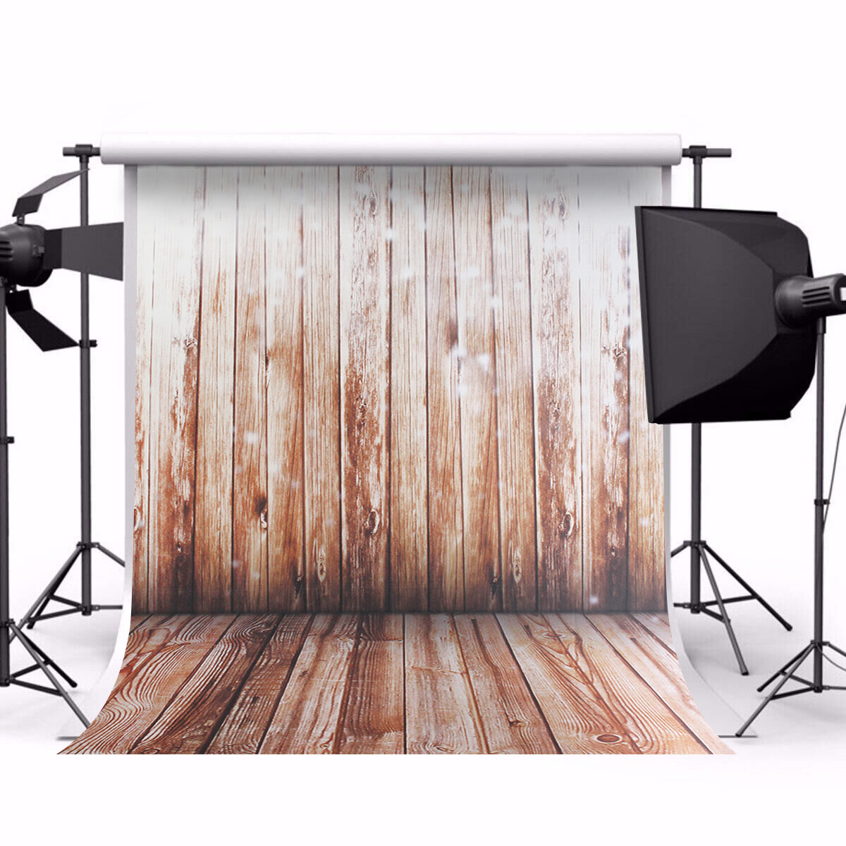 MOHOO 1.6*2.1M Wood Floor Photography Backdrop Washable Silk Cotton Studio Gallery Backgrounds