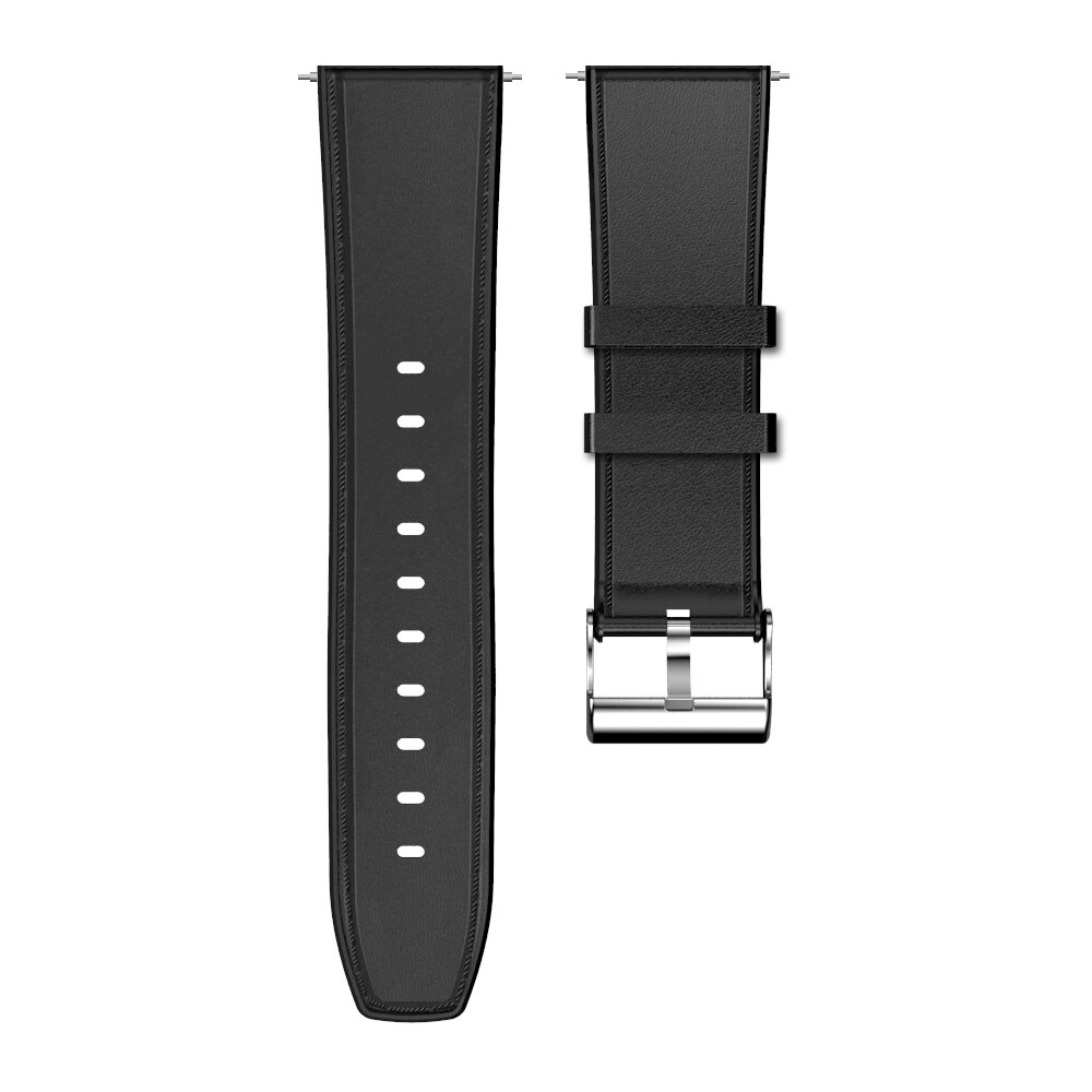 Kospet 24MM Head Layer Cowhide Silicone Watch Band Strap for Smart Watch Kospet Prime Optimus Pro Optimus Hope Brave Lite