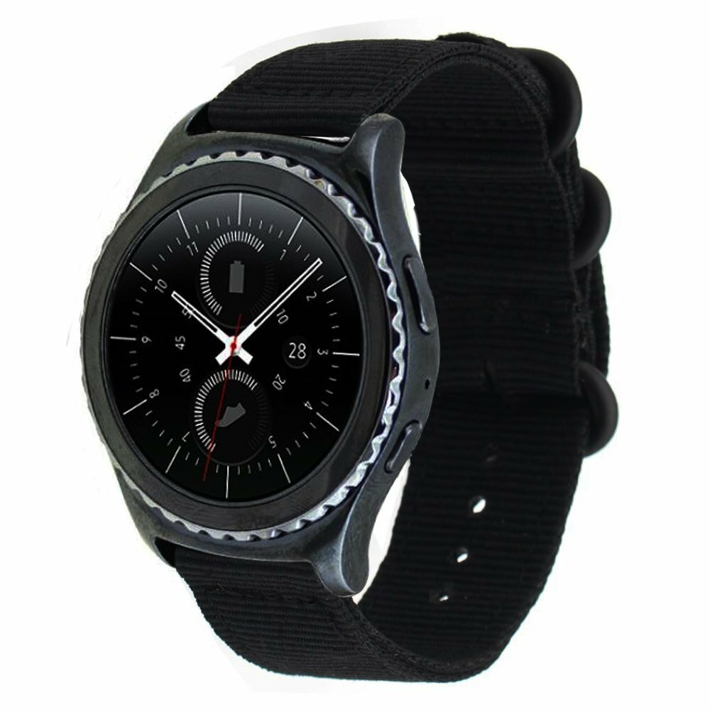 Bakeey 18/20/22/24mm Width Comfortable Anti-scratch Canvas Nylon Woven Watch Band Strap Replacement for Samsung Gear S3 Huami Am