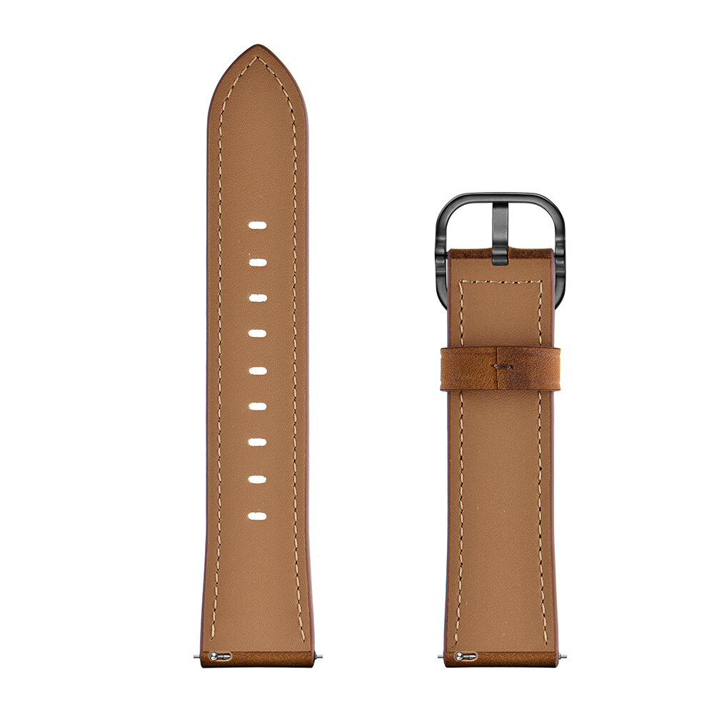 Bakeey 22mm First Layer Genuine Leather Replacement Strap Smart Watch Band for Amazfit Smart Sport Watch 1/2S