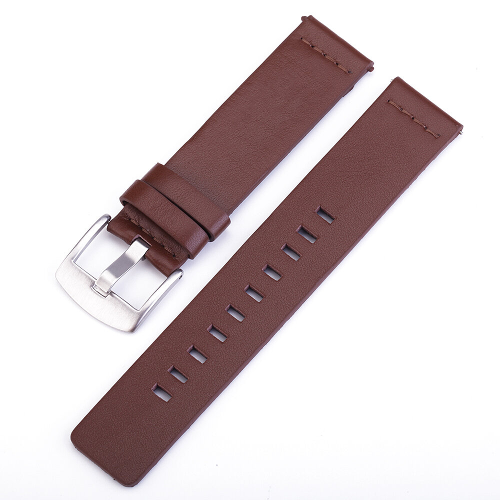 Bakeey 18/20/22mm Width Universal Pure Genuine Leather Watch Band Strap Replacement for Samsung Galaxy Watch 3 41mm / Gear S3 /