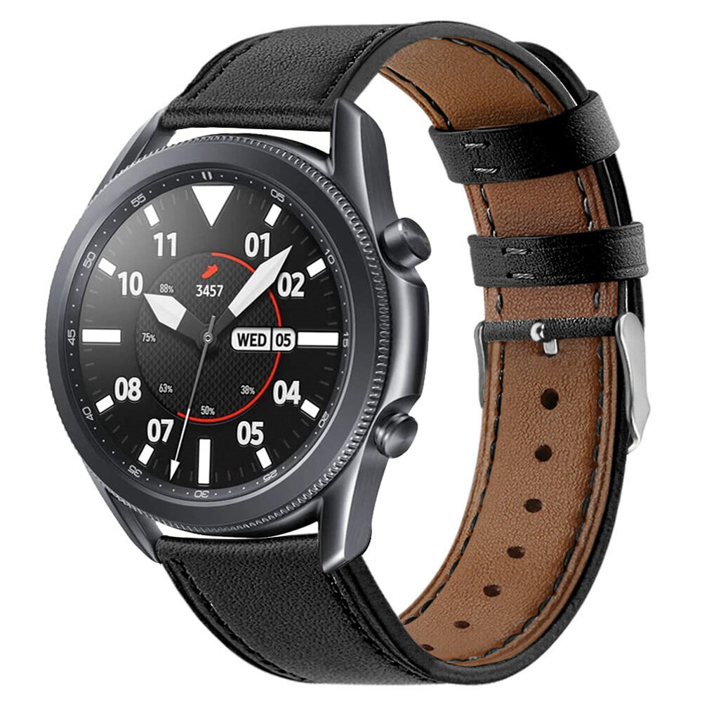 Bakeey 20/22mm Width Casual First-Layer Genuine Leather Watch Band Strap Replacement for Samsung Galaxy Watch 3 41/45mm