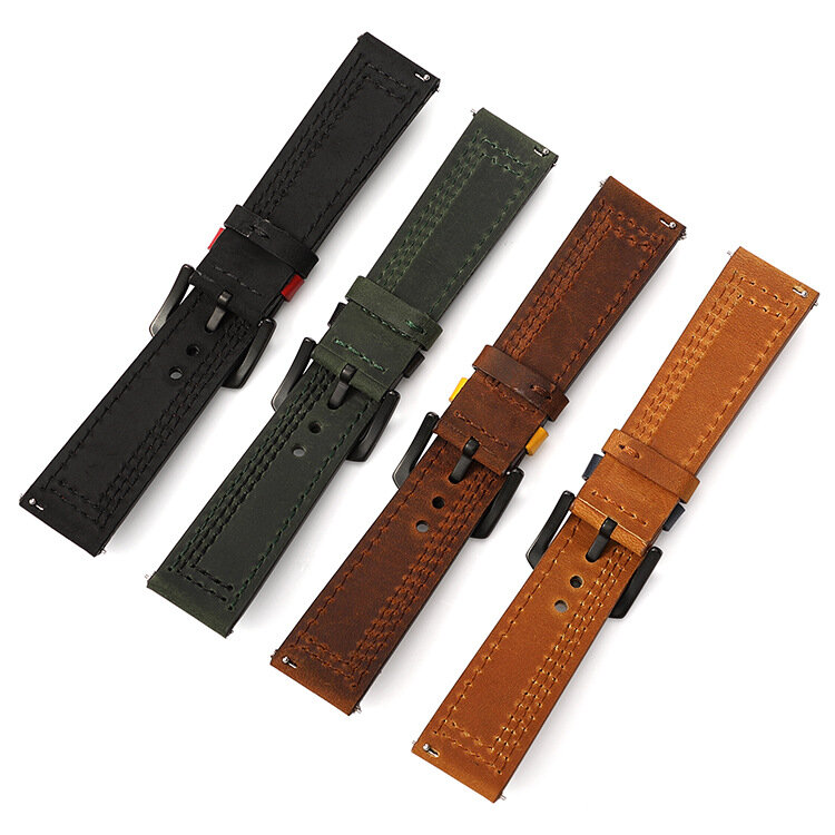 Bakeey 18/20/22/24mm Width Universal First-Layer Genuine Leather Watch Band Strap Replacement for Samsung Galaxy Watch 3