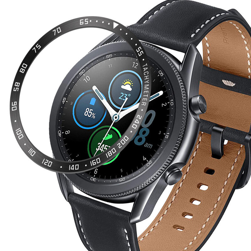 Sikai Time / Speed Tachymeter Scale Metal Outer Edge Cover Watch Bezel Ring Dial for Samsung Galaxy Watch 3 41 / 45mm