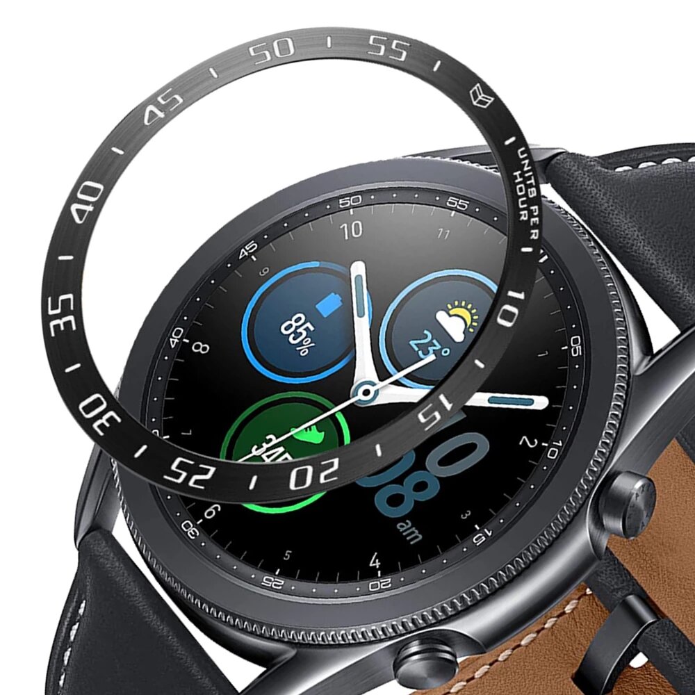 Sikai Time / Speed Tachymeter Scale Metal Outer Edge Cover Watch Bezel Ring Dial for Samsung Galaxy Watch 3 41 / 45mm