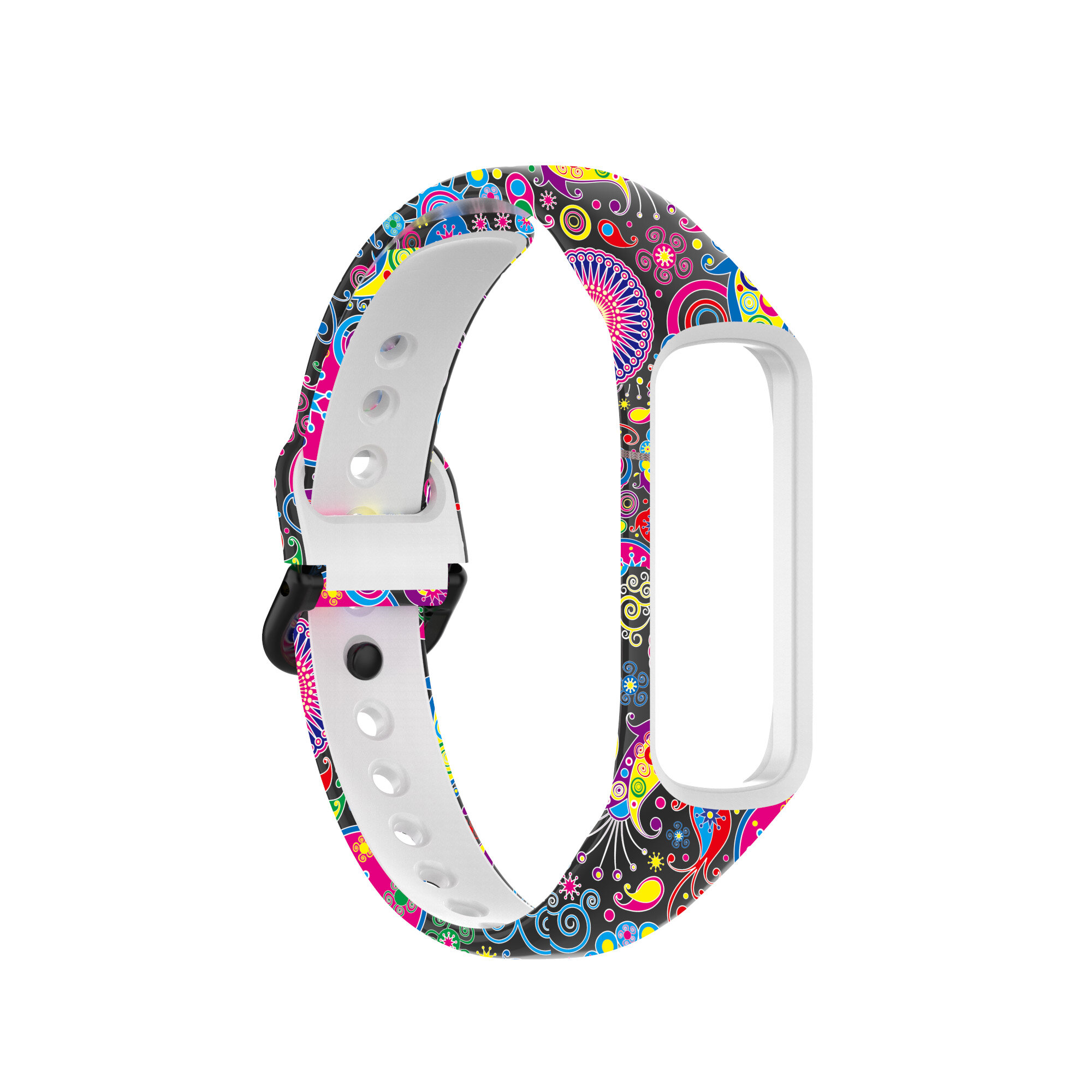 Bakeey Printed Pattern Stainless Steel Buckle Smart watch Band Replacement Strap For Samsung Galaxy Fit 2