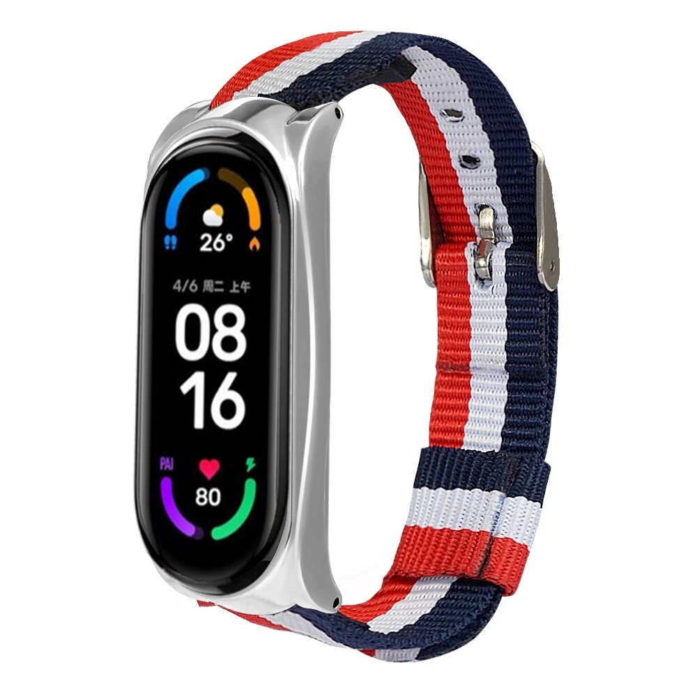 Bakeey Comfortable Sweatproof Nylon Canvas Watch Band Strap Replacement for Xiaomi Mi Band 6 / Mi Band 5 Non-Original