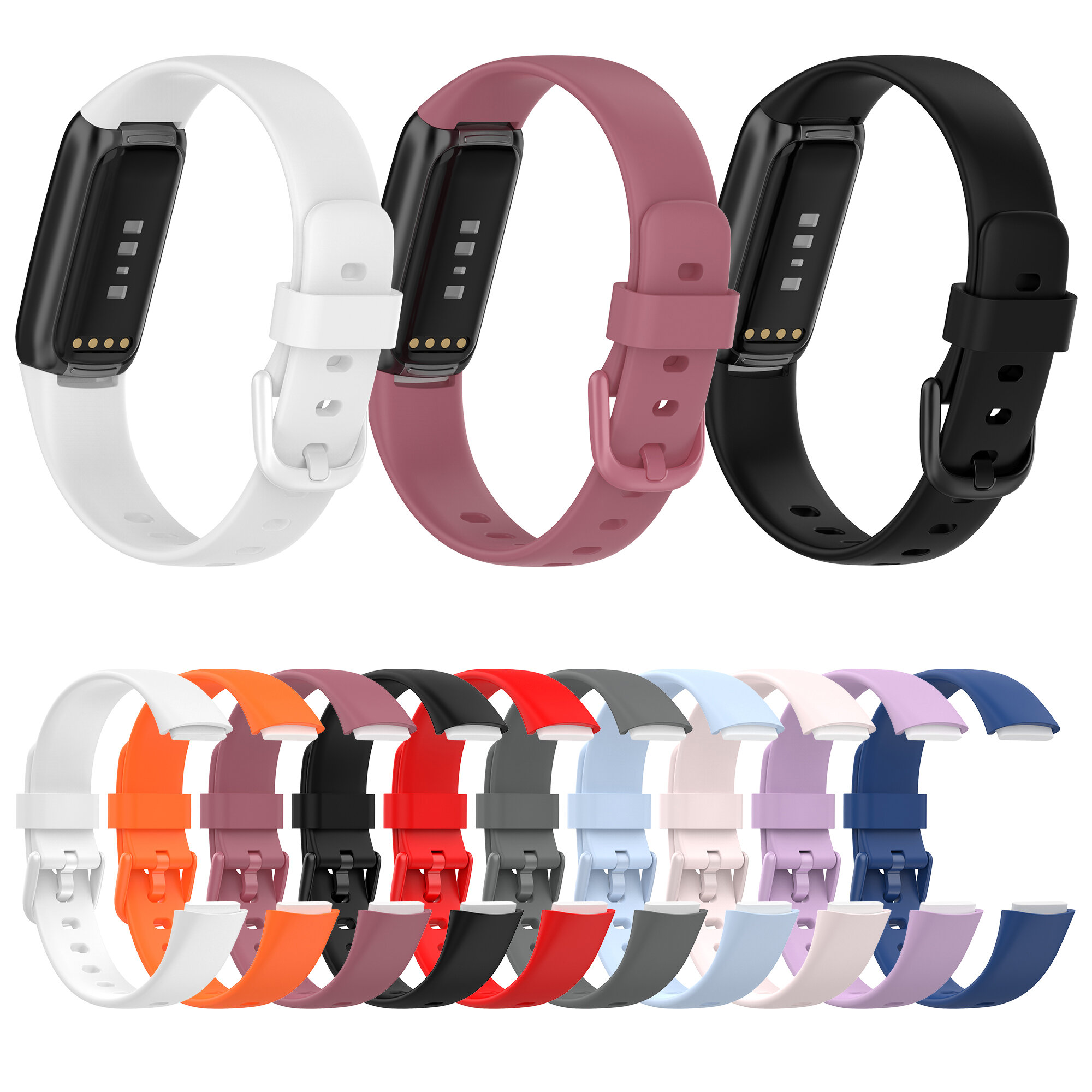 Bakeey Comfortable Sweatproof Soft Silicone Watch Band Strap Replacement for Fitbit Luxe