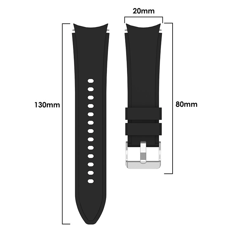 Bakeey 20MM Universal Sweatproof Soft Silicone Watch Band Strap Replacement for Samsung Watch4 42MM/46MM Galaxy Watch Active