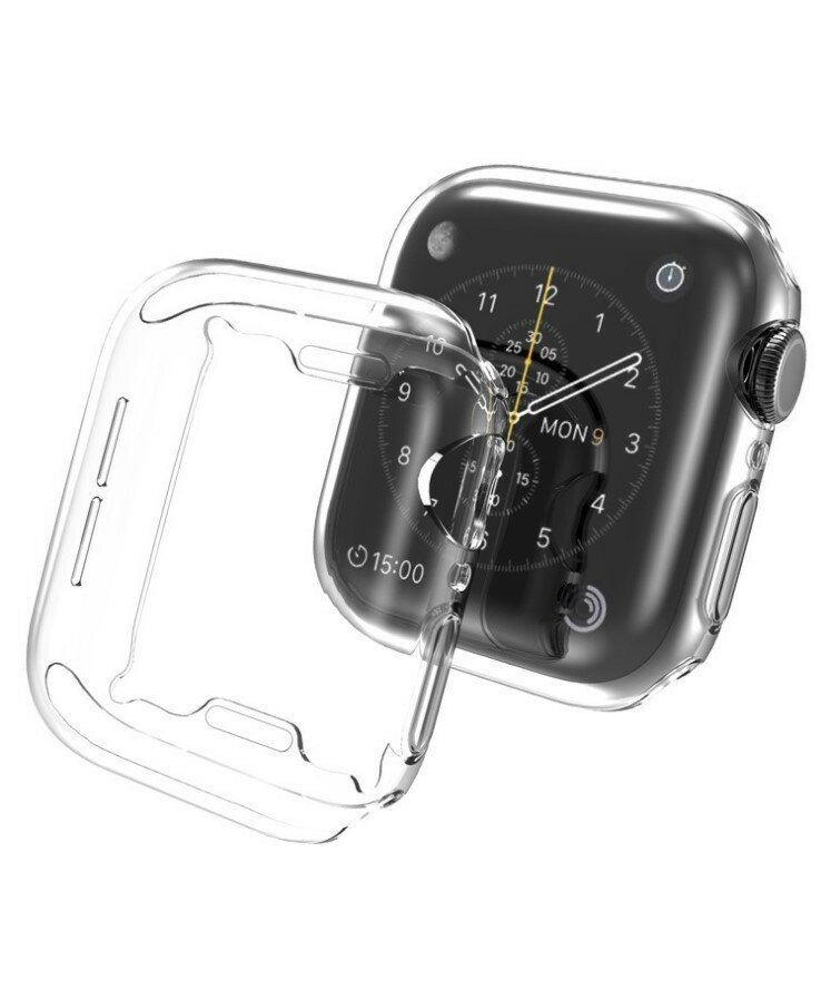 Bakeey Colorful Shockproof Anti-Scratch PC + HD Clear Tempered Glass Full Cover Watch Case Cover for Apple Watch S7 41mm/ 45mm