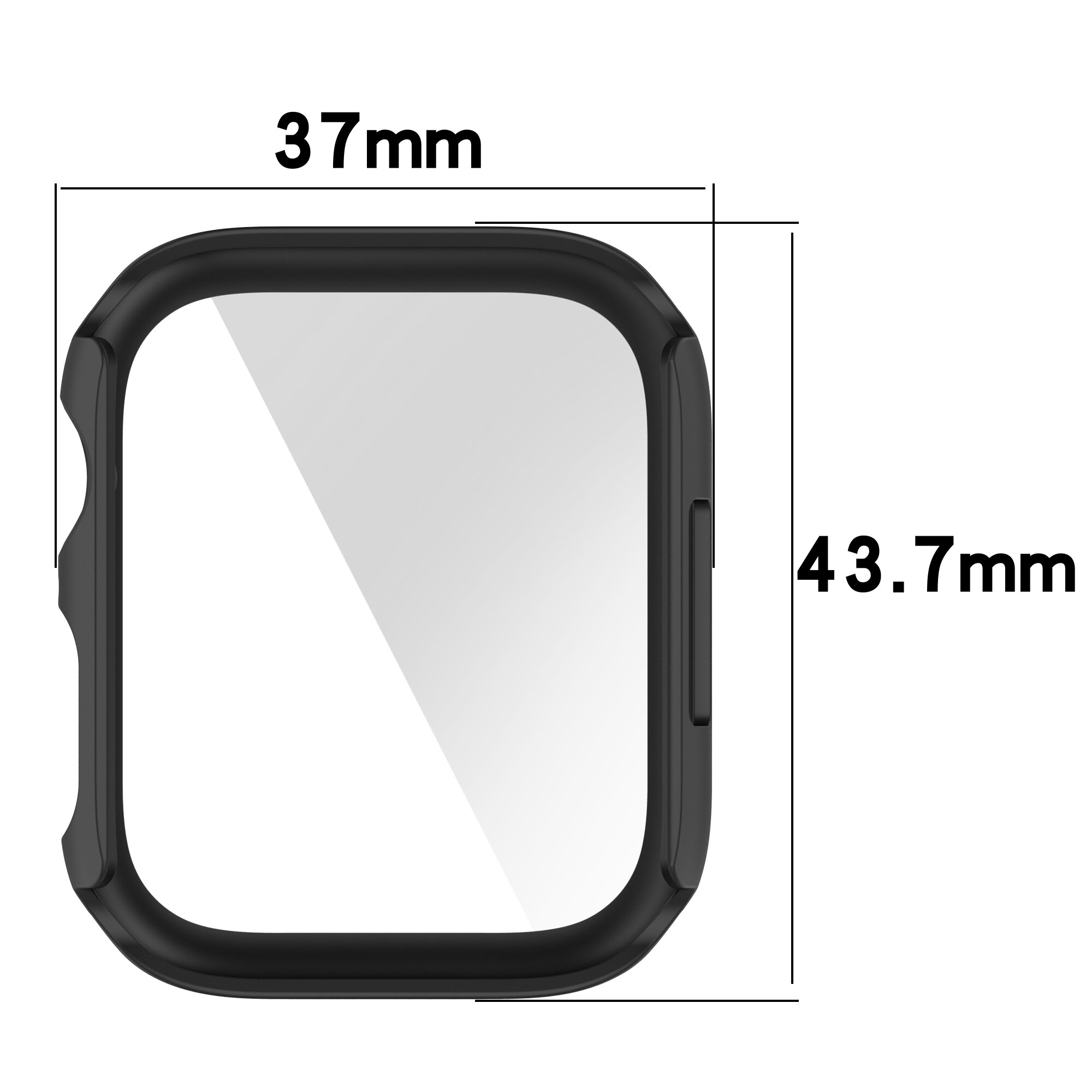 Bakeey Colorful Shockproof Anti-Scratch PC + HD Clear Tempered Glass Full Cover Watch Case Cover for Apple Watch S7 41mm/ 45mm