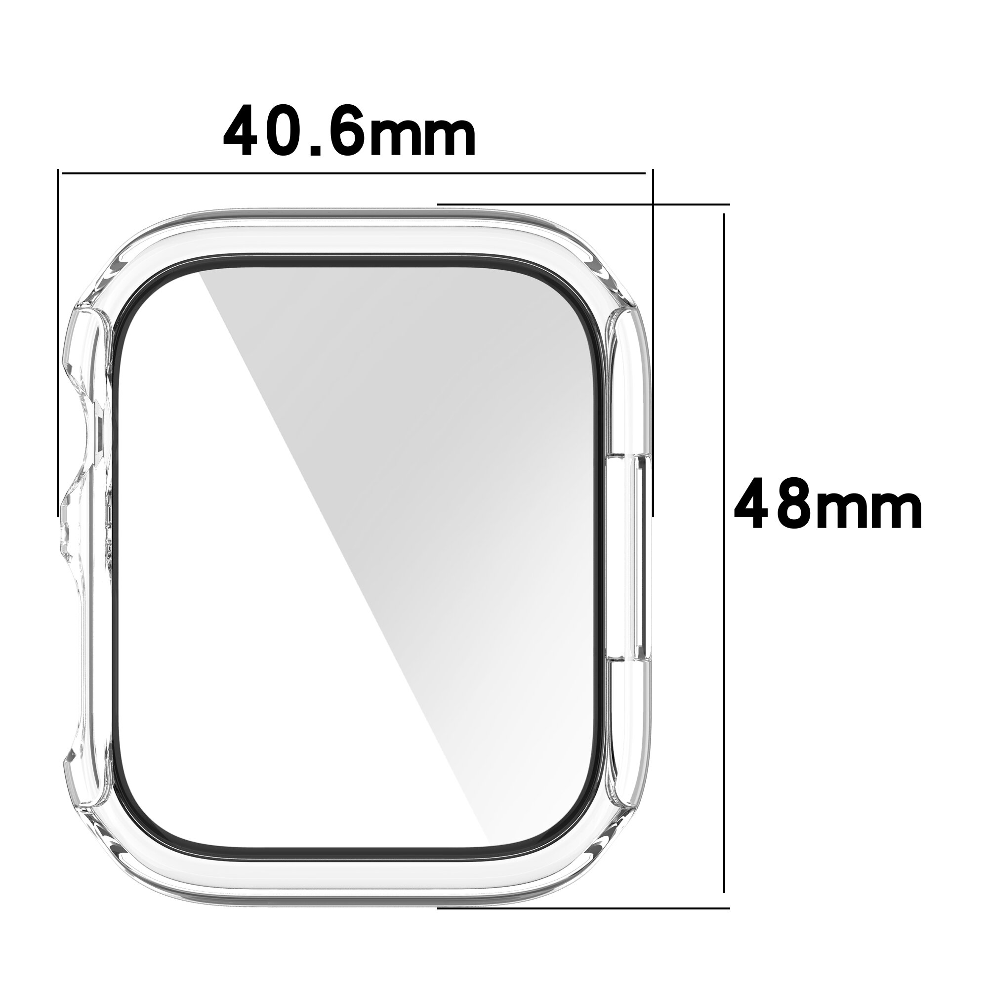 Bakeey Colorful Shockproof Anti-Scratch PC + HD Clear Tempered Glass Full Cover Watch Case Cover for Apple Watch S7 41mm/ 45mm