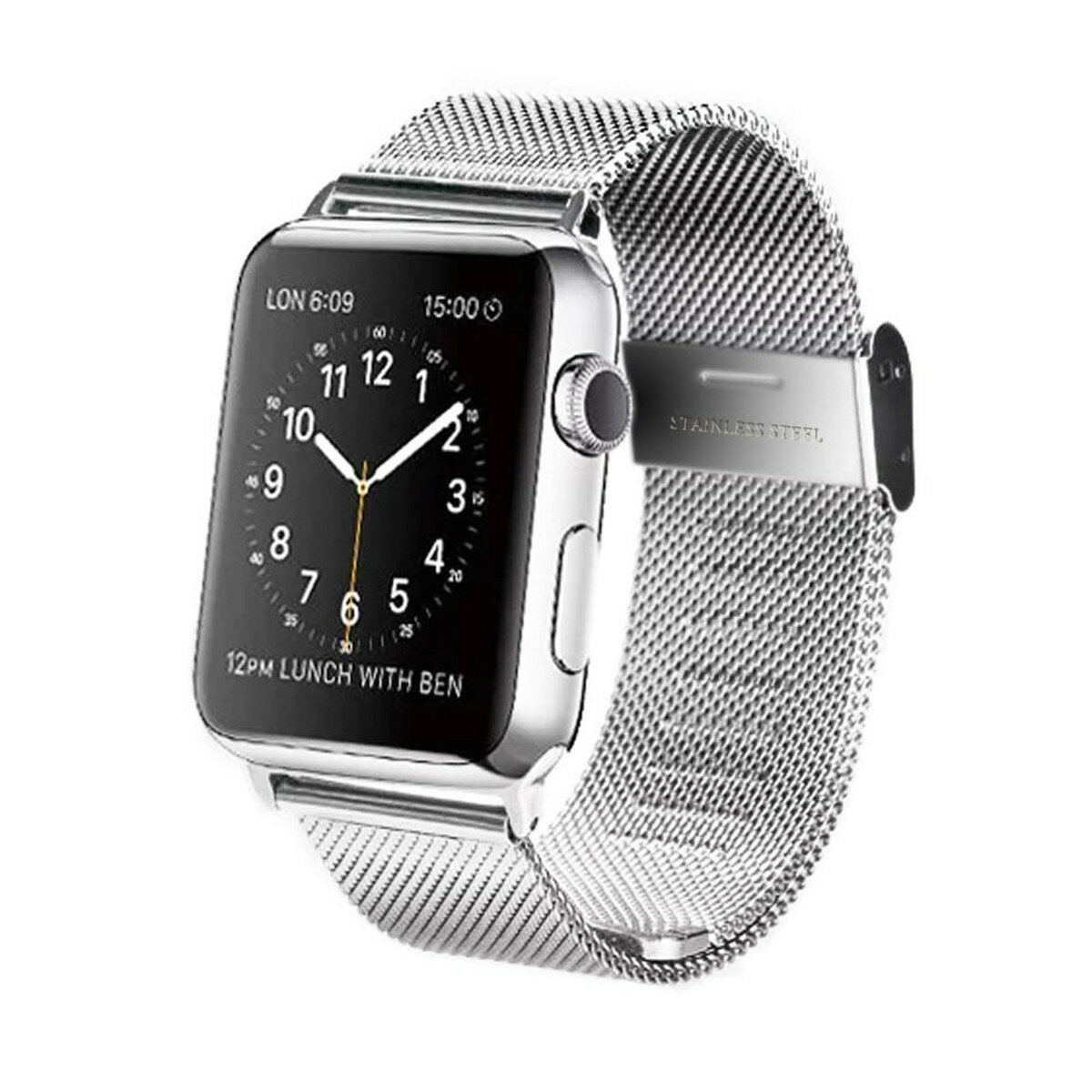 Buckle Stainless Steel Smart Watch Band Replacement Strap for Apple Watch 38MM CO