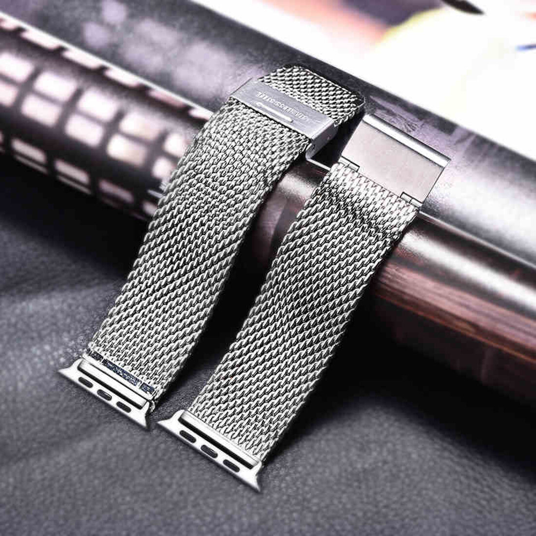 Buckle Stainless Steel Smart Watch Band Replacement Strap for Apple Watch 38MM CO