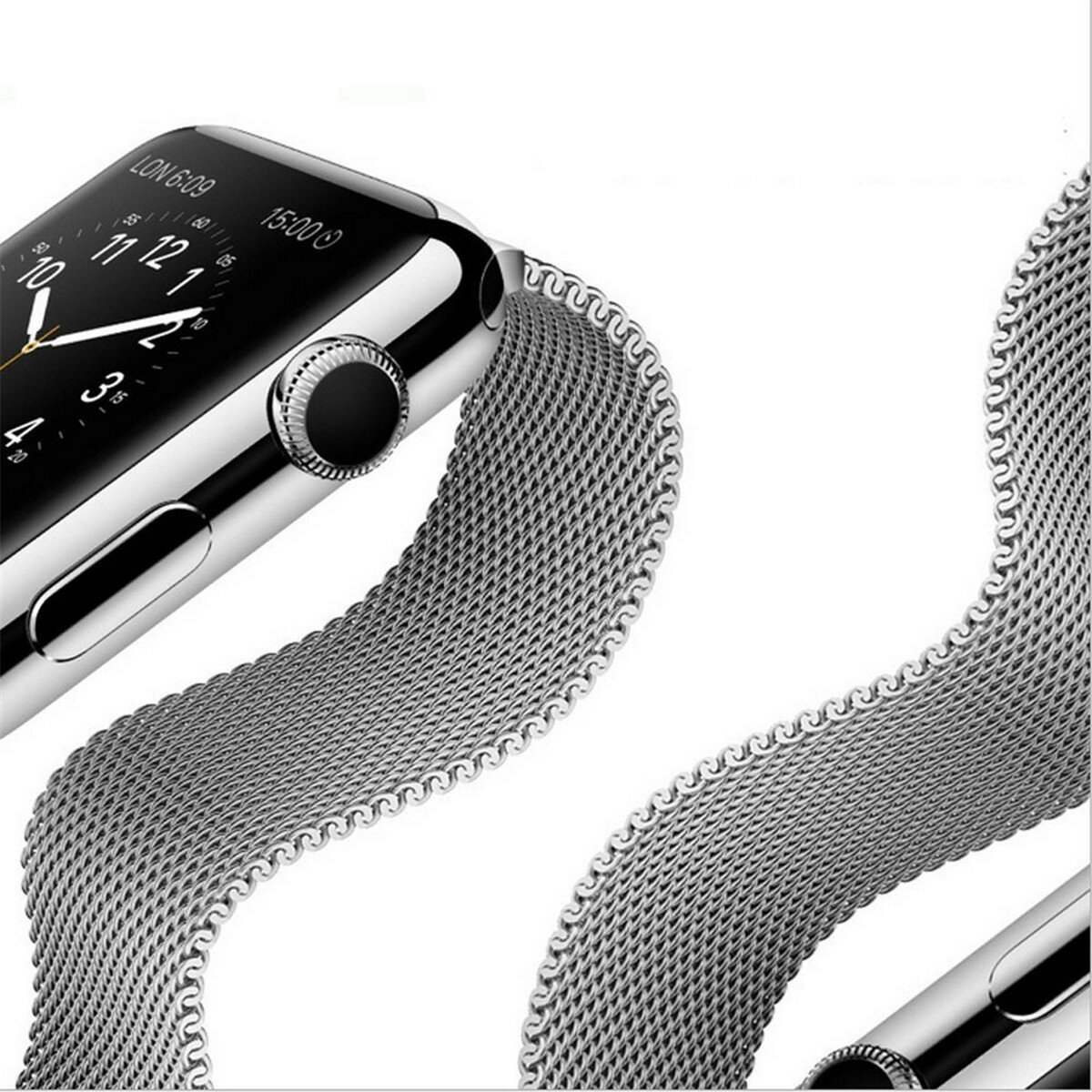 Buckle Stainless Steel Smart Watch Band Replacement Strap for Apple Watch 38MM CO