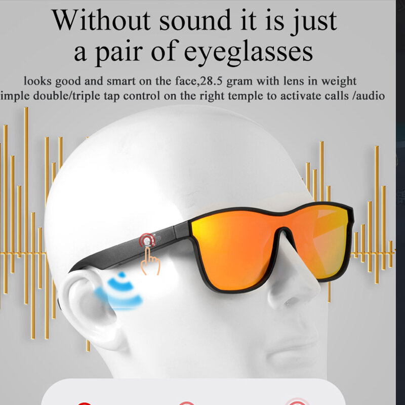 K1K2KXKY KY03 TWS bluetooth Glasses Earphone Stereo Sound Dual Speakers AAC Audio HD Polarized Lens UV400 Protection Smart Audio