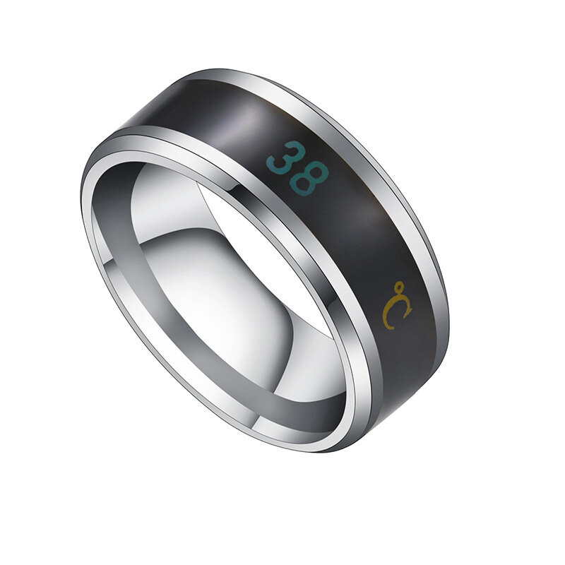 Smart Temperature Ring Steel Couple Temperature Ring Jewelry COD