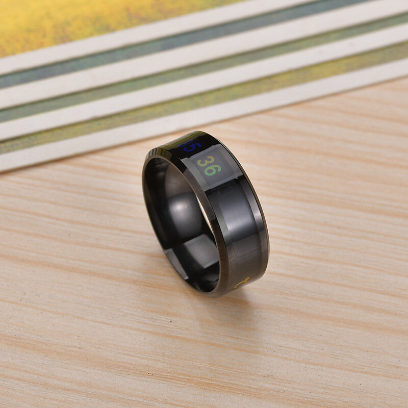 Smart Temperature Ring Steel Couple Temperature Ring Jewelry COD