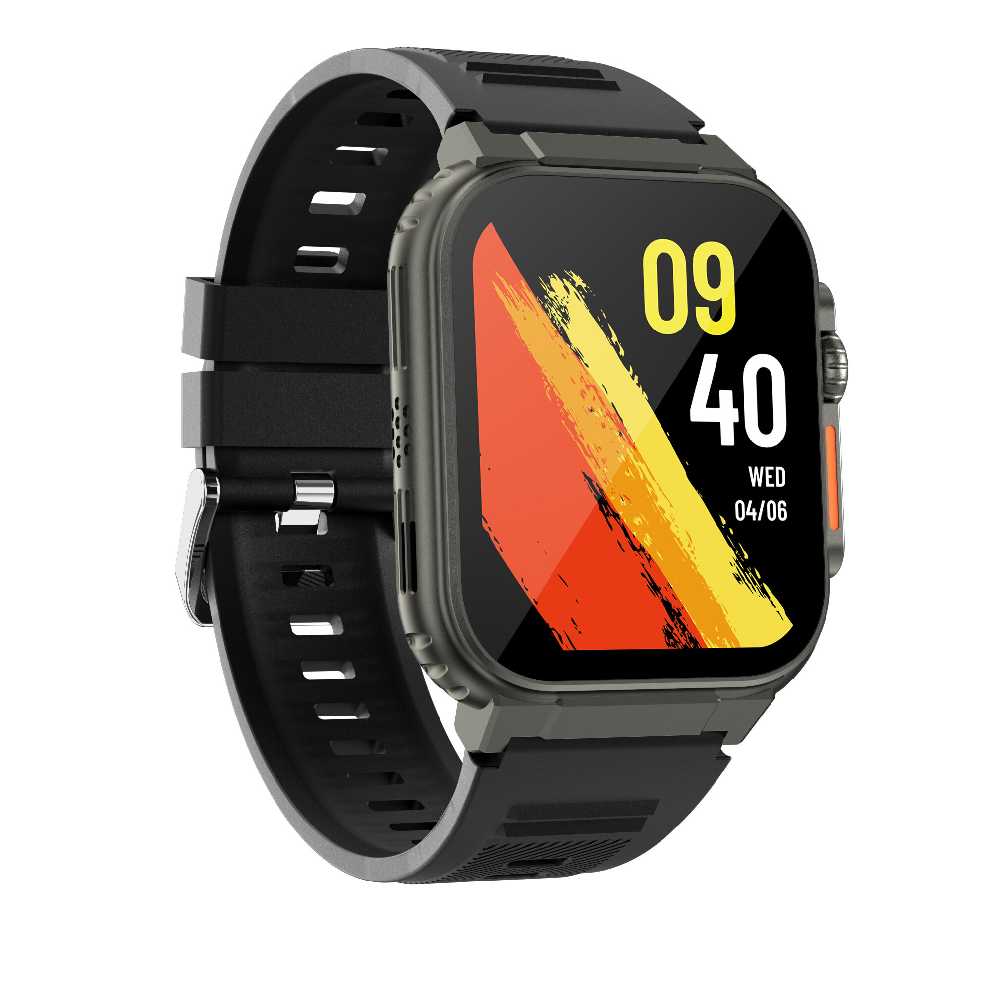 A70 1.96 inch HD Screen Heart Rate Blood Pressure SpO2 Monitor BT5.0 600mAh TWS Connection Smart Watch