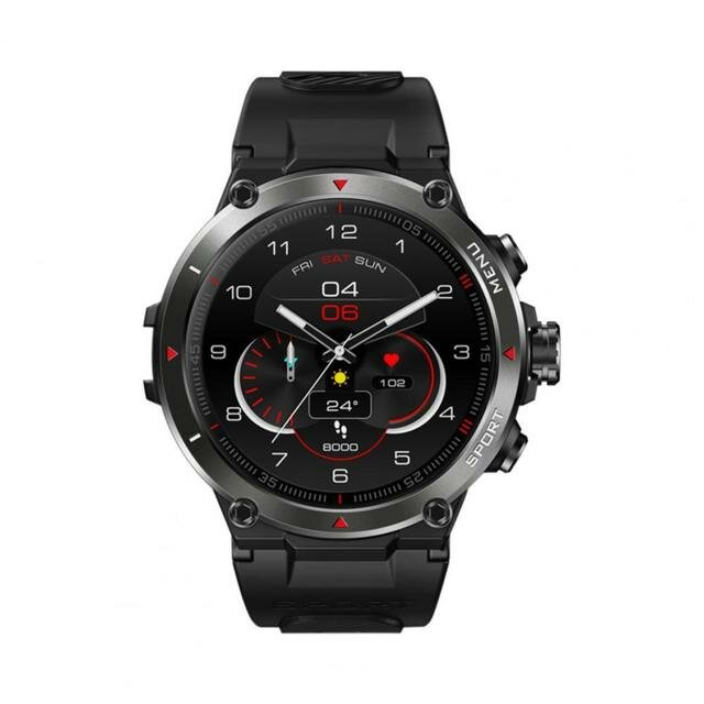 Zeblaze Stratos 2 GPS 360*360px Always-On AMOLED Display 4 Modes Heart Rate Blood Pressure SpO2 Monitor 100+ Watch Faces 5ATM Wa