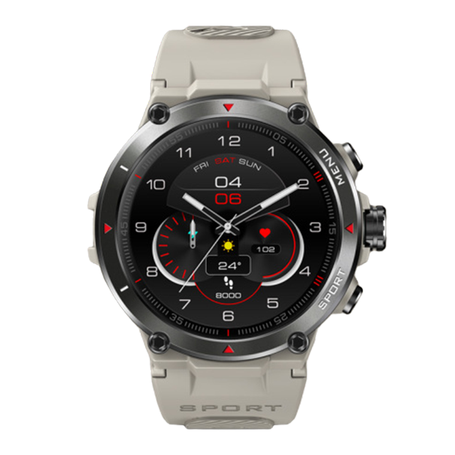 Zeblaze Stratos 2 GPS 360*360px Always-On AMOLED Display 4 Modes Heart Rate Blood Pressure SpO2 Monitor 100+ Watch Faces 5ATM Wa