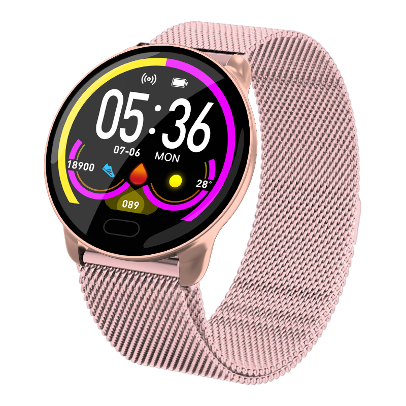 Bakeey K9 All-day Blood Pressure O2 Monitor Motion Tracking Music Brightness Control Fashion Smart Watch