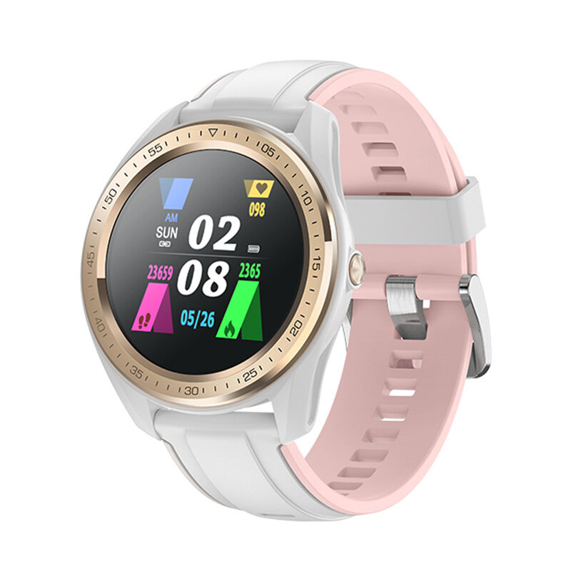 Bakeey S18 1.4inch Full Touch Screen 24h Heart Rate Blood Pressure Monitor Female Physiological Care Smart Watch