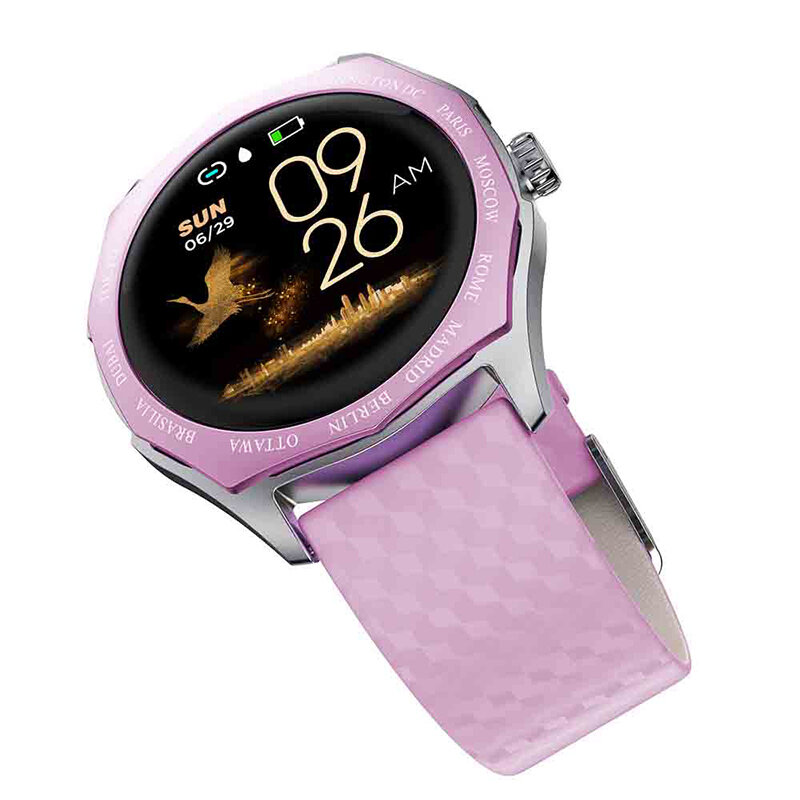 Bakeey V18 UV Color Changeable Strap Full Touch Screen Blood Pressure O2 Monitor Female Health Smart Watch