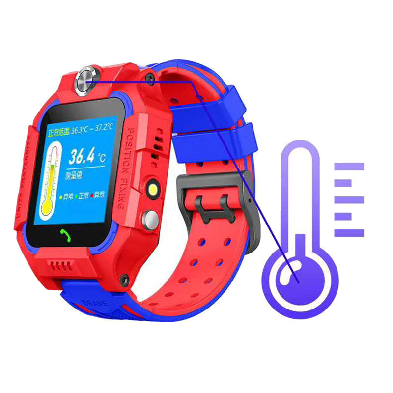 Bakeey FZ5 Thermometer Temperature Measurement Kid Watch S0S GPRS Real-time Positioning Smart Watch